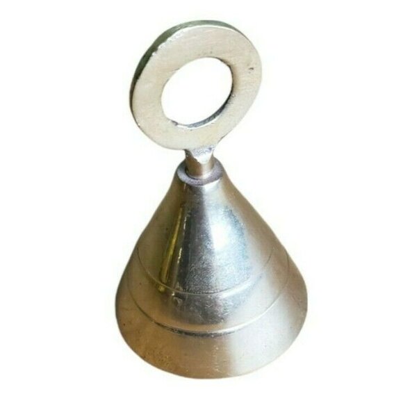 Brass Bell Circular Top Mini Cone Shaped India Home Decor 1.5" Gold Colored - Picture 2 of 6